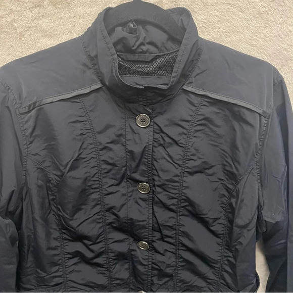 Eddie Bauer women’s travex travel jacket black ruched large nylon - Picture 6 of 9